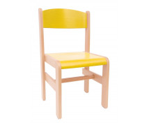 Drevená stolička Extra BUK - žltá - 31 cm