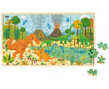 Obojstranné veľké puzzle - Dinosauri