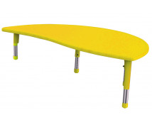 Plastová stolová doska - nepravý polkruh, žltý