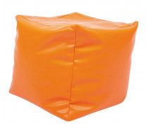 Kocka na sedenie s granulátom - oranžová