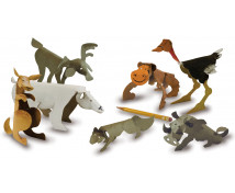 Papierové sochy - Divé zvieratá 20x22,5 cm