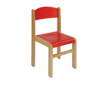 Drevená stolička BUK červená 26 cm