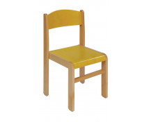 Drevená stolička BUK žltá 26 cm