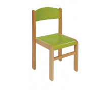 Drevená stolička BUK - zelená - 35 cm