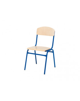 Stolička s kov. konštrukciou, 38 cm modrá