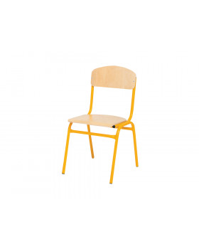 Stolička s kov. konštrukciou, 43 cm žltá