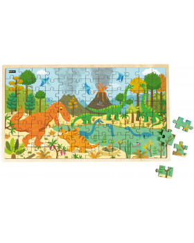 Obojstranné veľké puzzle - Dinosauri