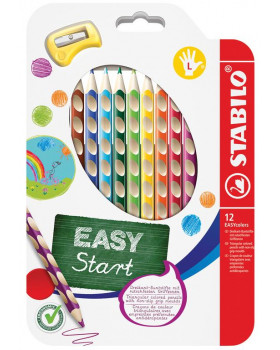 STABILO EASYcolors - ergonomicky tvarované pastelky pre ľavákov, 12 farieb