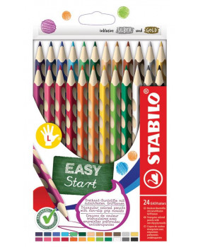 STABILO EASYcolors - ergonomicky tvarované pastelky pre ľavákov, 24 farieb