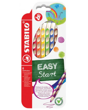 STABILO EASYcolors - ergonomicky tvarované pastelky pre pravákov, 6 farieb