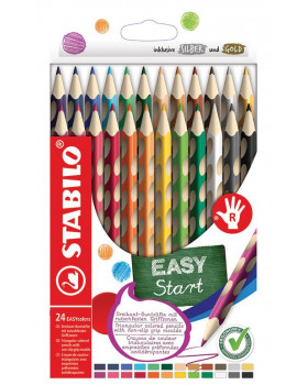 STABILO EASYcolors - ergonomicky tvarované pastelky pre pravákov, 24 farieb